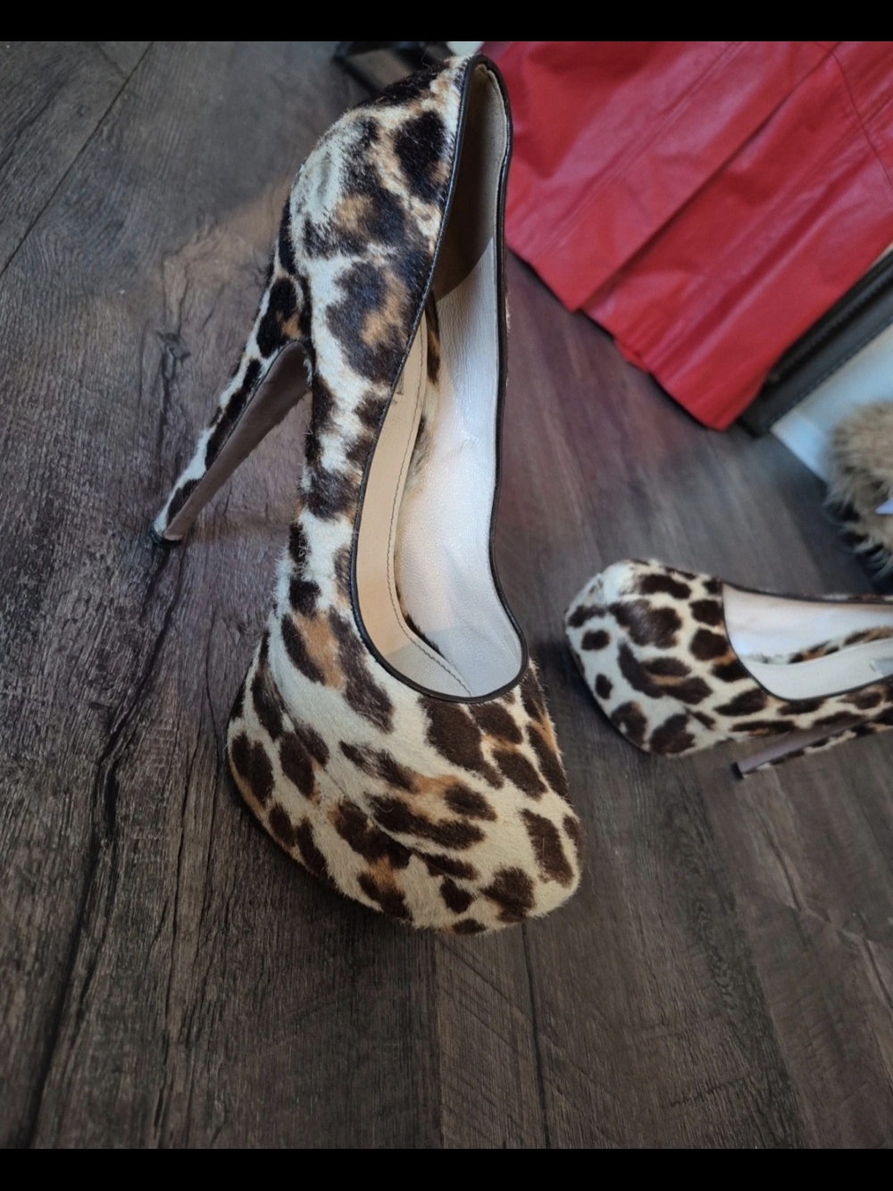 Prada Vintage Leopard Print Platform Stiletto Made In Italy-Size 40. US Size 9.5 - Picture 2 of 11